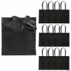 15" x 17" Large Black Tote Bags - 12 Pc.