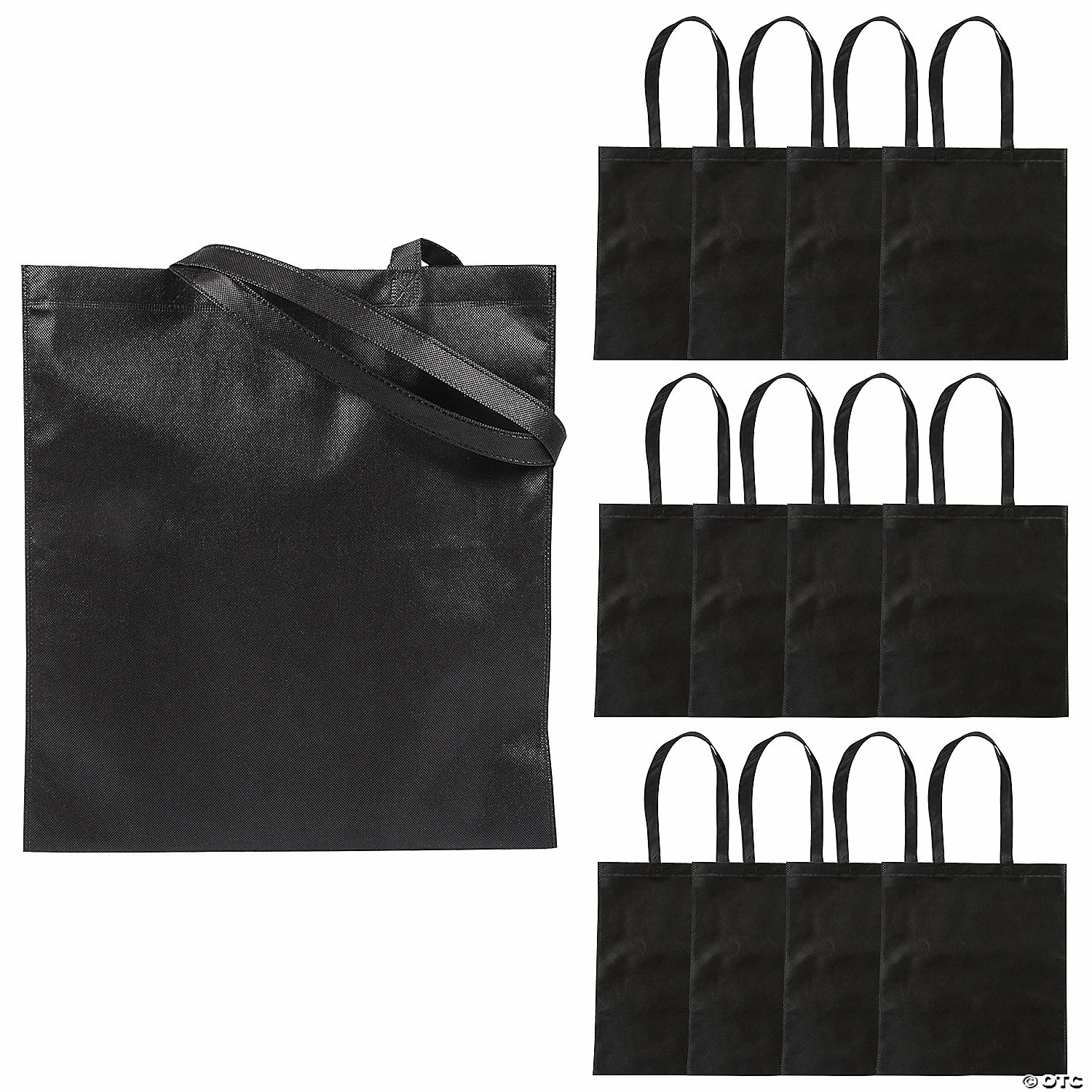 15" x 17" Large Black Tote Bags - 12 Pc. 1 15" x 17" Large Black Tote Bags - 12 Pc.