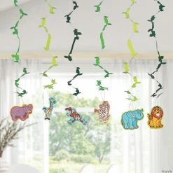 32" Zoo Adventure Hanging Swirl Decorations - 12 Pc. -Halloween sale2022 32 zoo adventure hanging swirl decorations 12 pc 13798160 a02