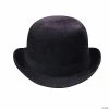 Adult Black Felt Derby Hat