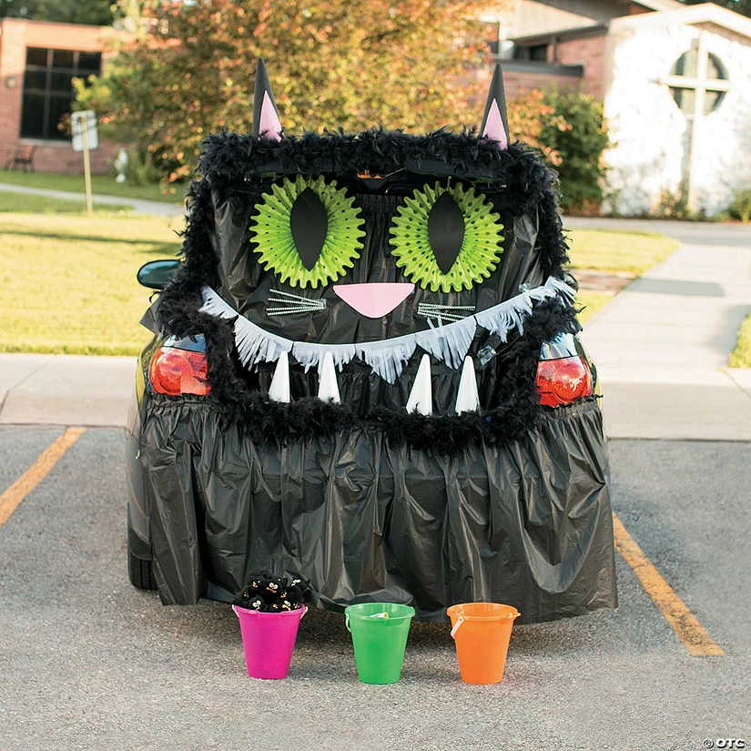 Black Cat Trunk-or-Treat Decorating Kit - 50 Pc. 1 Black Cat Trunk-or-Treat Decorating Kit - 50 Pc.