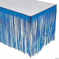 Metallic Fringe Plastic Table Skirt