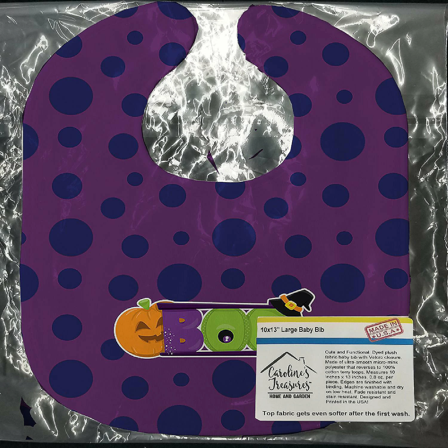 Caroline's Treasures, Halloween, Halloween Boo Baby Bib, 10 x 13, 2 Caroline's Treasures, Halloween, Halloween Boo Baby Bib, 10 x 13, - Image 2