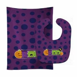 Caroline's Treasures, Halloween, Halloween Boo Baby Bib & Burp Cloth, 11 x 18,