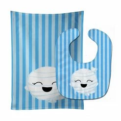 Caroline's Treasures, Halloween, Halloween Ghost Mummy Baby Bib & Burp Cloth, 11 x 18,
