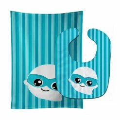 Caroline's Treasures, Halloween, Halloween Ghost Superhero Baby Bib & Burp Cloth, 11 x 18,