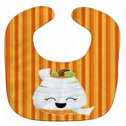 Caroline's Treasures, Halloween, Halloween Pumpkin Mummy Baby Bib, 10 x 13,