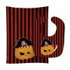 Caroline's Treasures, Halloween, Halloween Pumpkin Pirate Baby Bib & Burp Cloth, 11 x 18,