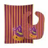 Caroline's Treasures, Halloween, Halloween Pumpkin Witch Baby Bib & Burp Cloth, 11 x 18,