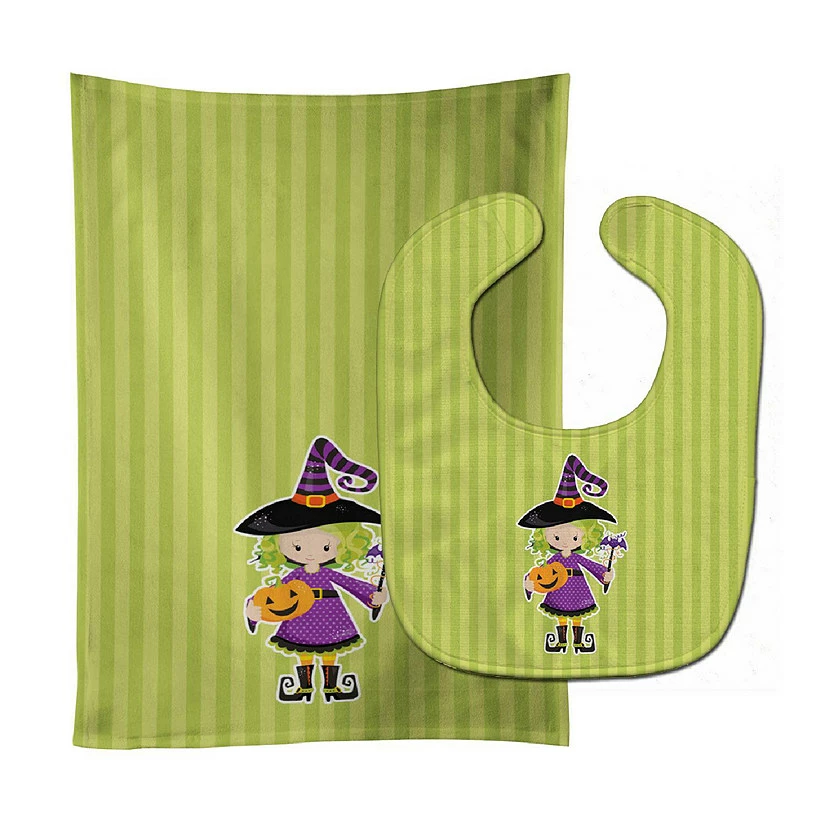 Caroline's Treasures, Halloween, Halloween Witch #2 Baby Bib & Burp Cloth, 11 x 18, 1 Caroline's Treasures, Halloween, Halloween Witch #2 Baby Bib & Burp Cloth, 11 x 18,