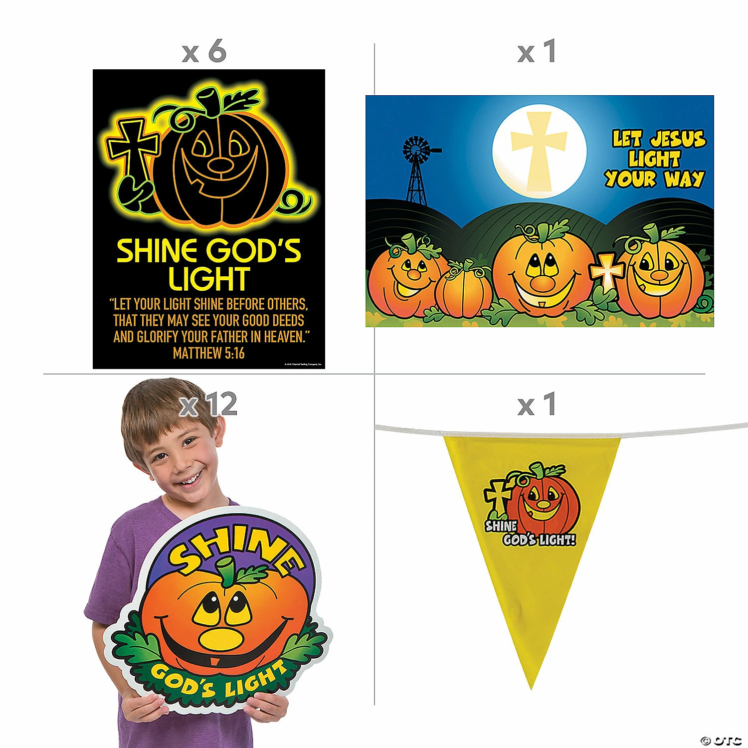 Christian Pumpkin Classroom Decorating Kit - 20 Pc. 2 Christian Pumpkin Classroom Decorating Kit - 20 Pc. - Image 2