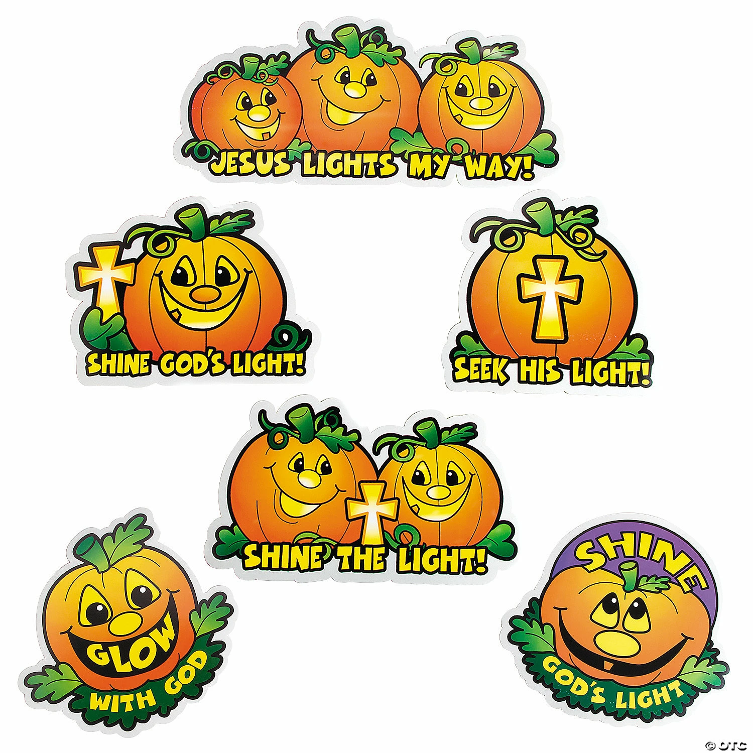 Christian Pumpkin Cutouts - 12 Pc. 1 Christian Pumpkin Cutouts - 12 Pc.