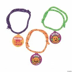Christian Pumpkin Friendship Rope Bracelets - 24 Pc.