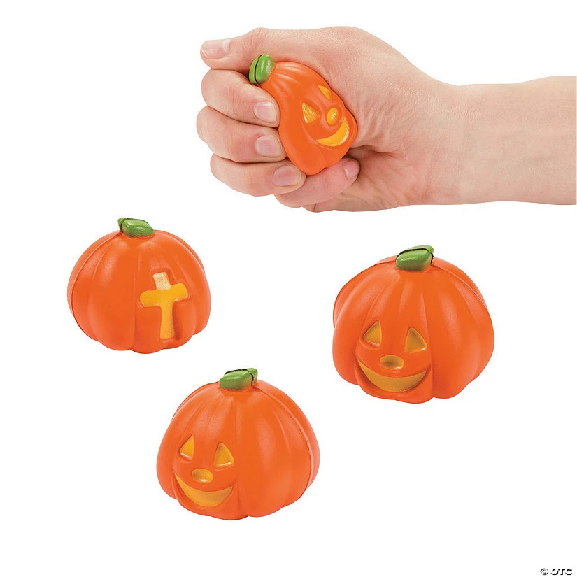 Christian Pumpkin Stress Toys - 12 Pc. 1 Christian Pumpkin Stress Toys - 12 Pc.