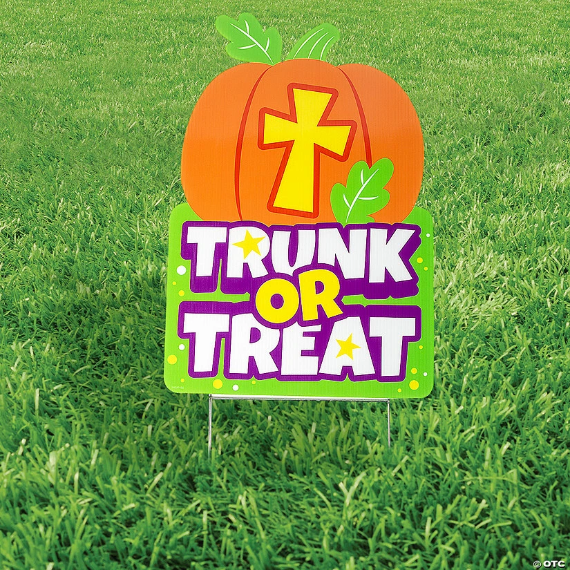 Christian Pumpkin Trunk-Or-Treat Yard Sign 1 Christian Pumpkin Trunk-Or-Treat Yard Sign