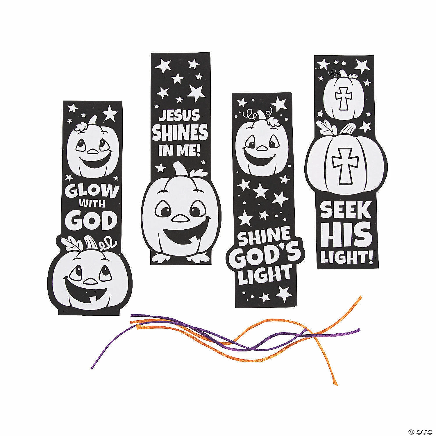 Color Your Own Christian Pumpkin Fuzzy Bookmarks - 12 Pc. 3 Color Your Own Christian Pumpkin Fuzzy Bookmarks - 12 Pc. - Image 3