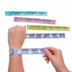 Color Your Own Halloween Slap Bracelets - 48 Pc. -Halloween sale2022 color your own halloween slap bracelets 48 pc 13811725 a02