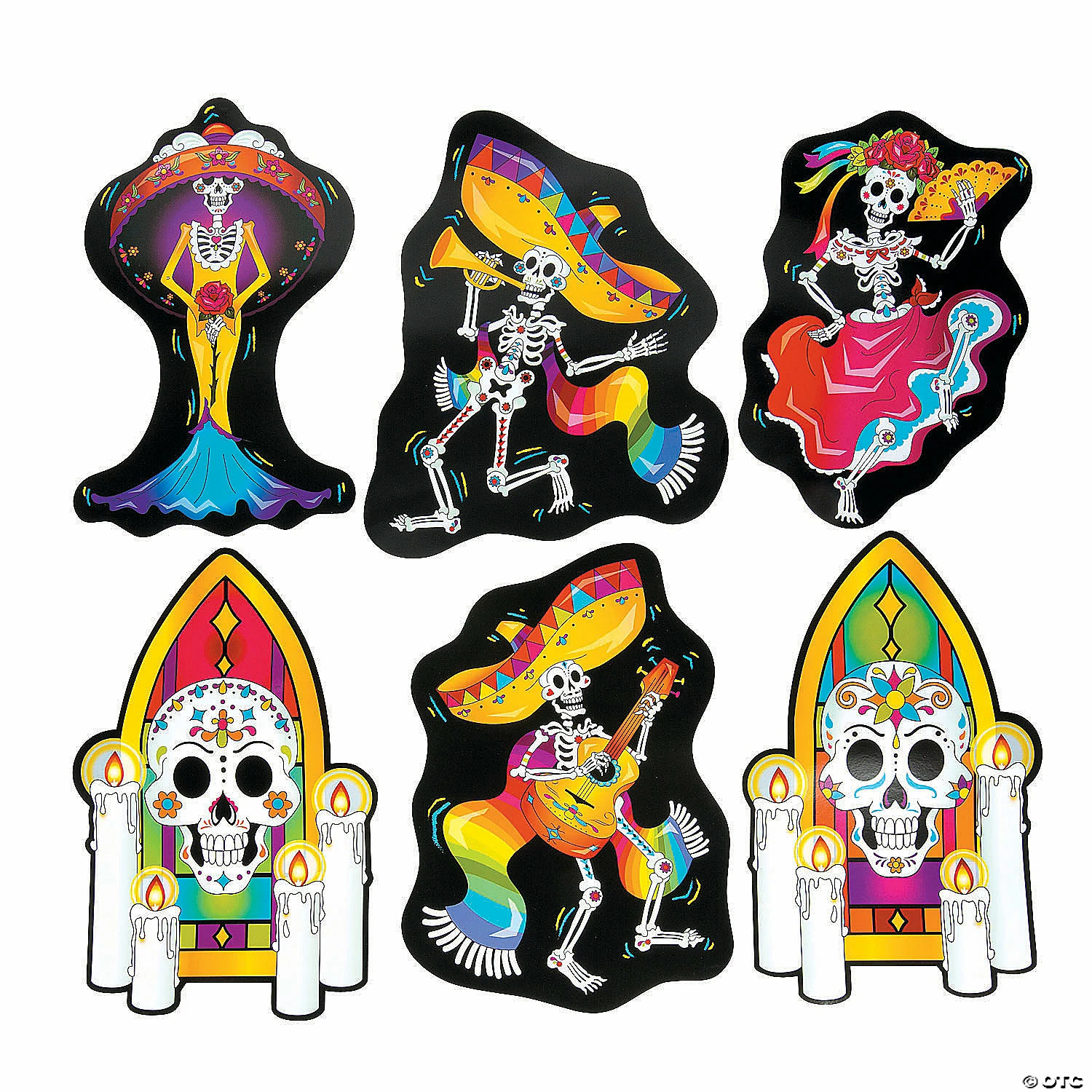 Day of the Dead Cutouts - 6 Pc. 1 Day of the Dead Cutouts - 6 Pc.