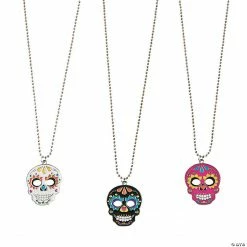 Day of the Dead Necklaces - 12 Pc.