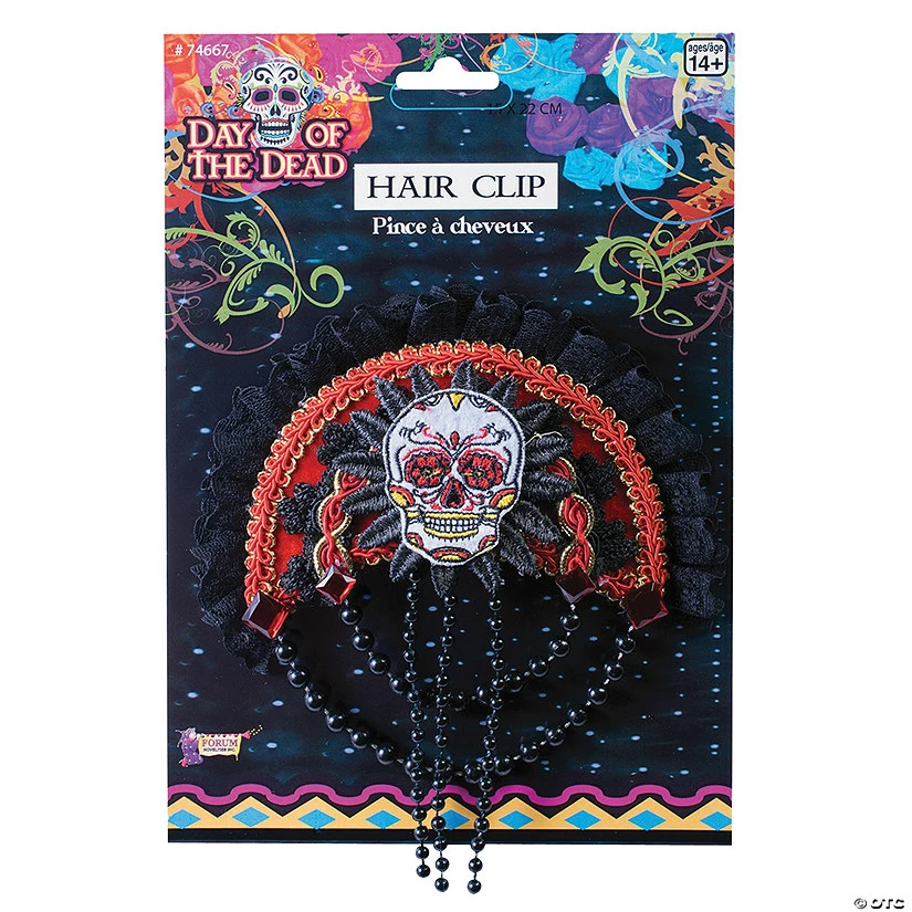 Day Of The Dead Skull Hairclip 1 Day Of The Dead Skull Hairclip