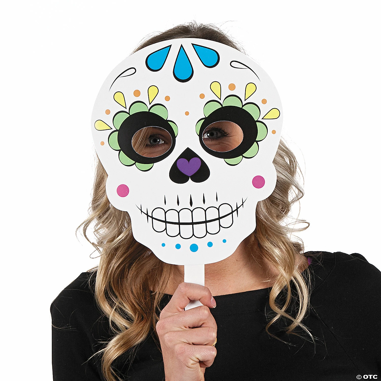 Day of the Dead Sugar Skulls Photo Booth Props - 6 Pc. 2 Day of the Dead Sugar Skulls Photo Booth Props - 6 Pc. - Image 2