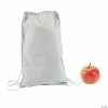 DIY Medium White Canvas Drawstring Bags - 12 Pc.