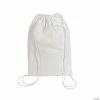 DIY Medium White Canvas Drawstring Bags - 48 Pc.