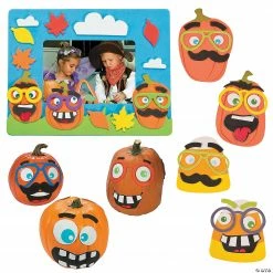 Funny Face Pumpkin Craft Kit Assortment - Makes 36