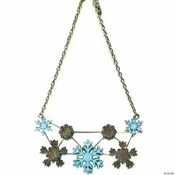 Glittery Snowflake Bib Necklace