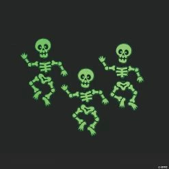 Glow-in-the-Dark Dancing Skeleton Necklaces - 12 Pc.