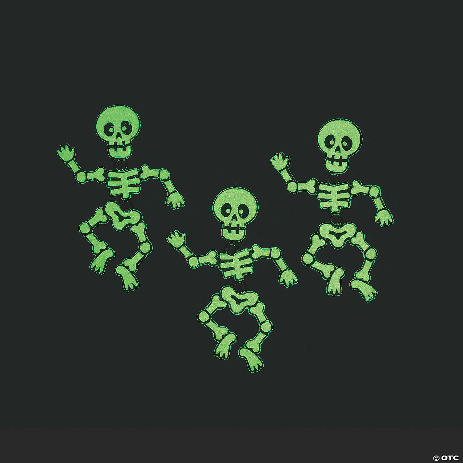 Glow-in-the-Dark Dancing Skeleton Necklaces - 12 Pc. 1 Glow-in-the-Dark Dancing Skeleton Necklaces - 12 Pc.