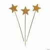 Gold Glittery Star Wands- 12 Pc.