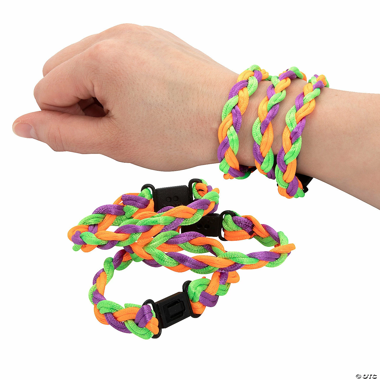 Halloween Braided Friendship Bracelets - 12 Pc. 2 Halloween Braided Friendship Bracelets - 12 Pc. - Image 2