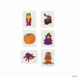 Halloween Glow-in-the-Dark Temporary Tattoos - 72 Pc. -Halloween sale2022 halloween glow in the dark temporary tattoos 72 pc 25 716 a01