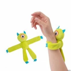 Hugging Plush Fuzzy Monster Slap Bracelets - 12 Pc.