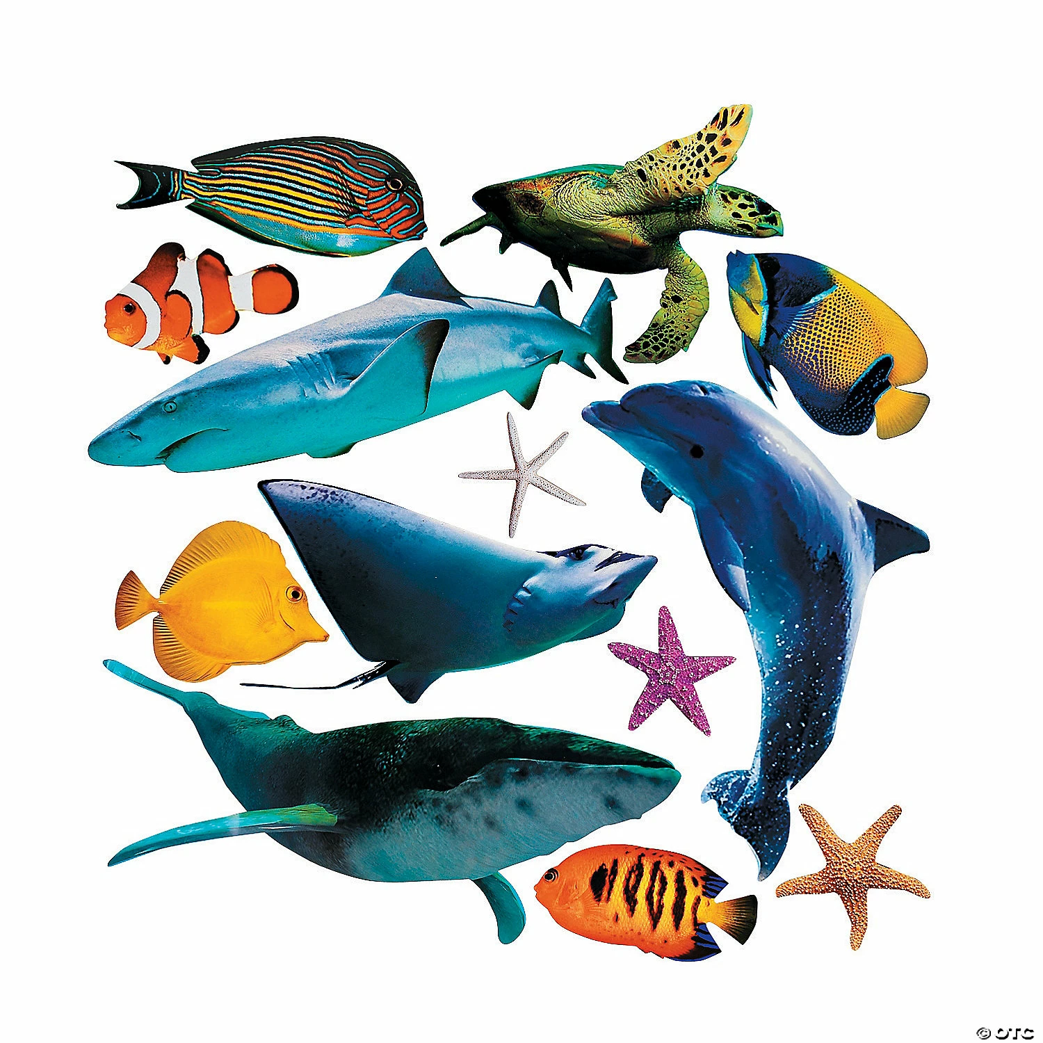 Jumbo Realistic Sea Life Cutouts - 13 Pc. 1 Jumbo Realistic Sea Life Cutouts - 13 Pc.