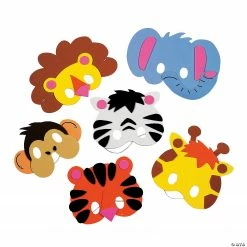 Kid’s Zoo Animal Mask Craft Kit - Makes 12