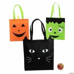 Large Halloween Character Tote Bags - 12 Pc.