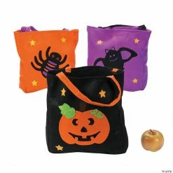 Large Halloween Felt Tote Bags - 6 Pc.