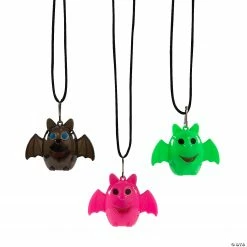Light-Up Halloween Bat Necklaces - 12 Pc. -Halloween sale2022 light up halloween bat necklaces 12 pc 13981305 a01