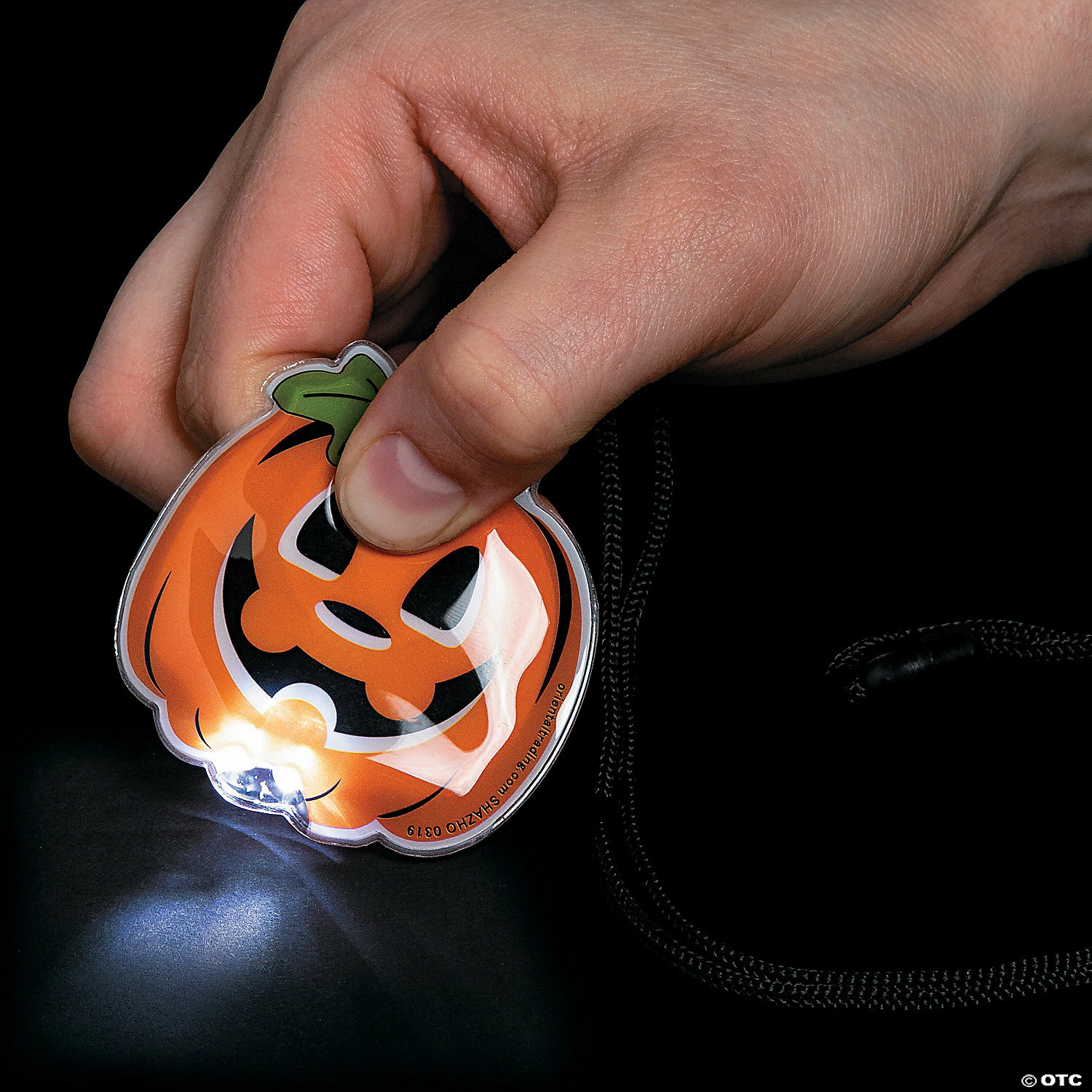 Light-Up Jack-O’-Lantern Necklaces - 12 Pc. 2 Light-Up Jack-O’-Lantern Necklaces - 12 Pc. - Image 2