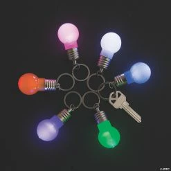 Light-Up Lightbulb Keychains - 12 Pc.