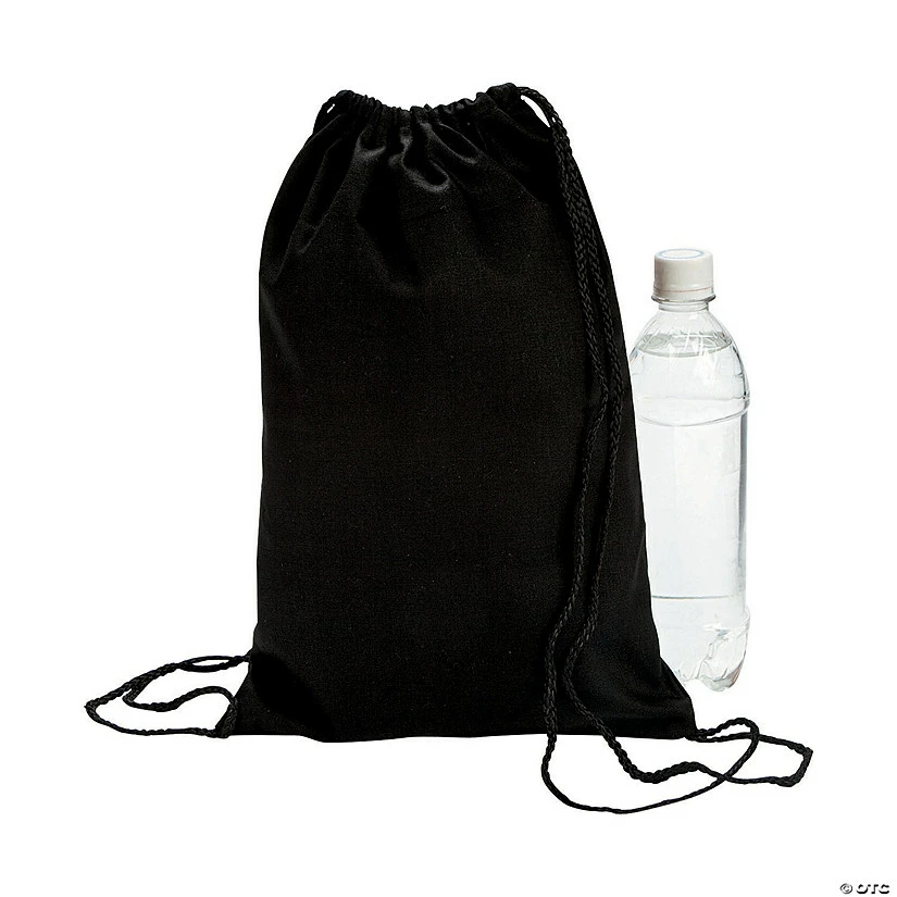 Medium Canvas Drawstring Bags - 12 Pc. 1 Medium Canvas Drawstring Bags - 12 Pc.