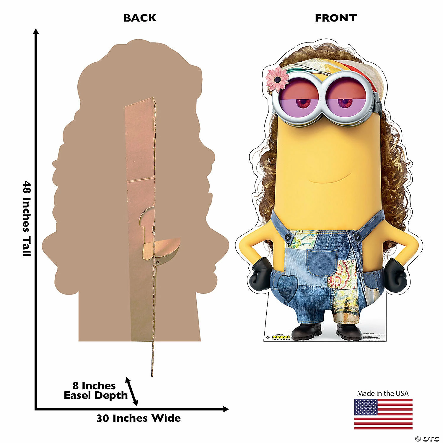 Minions™ Rise of Gru Kevin Hippie Lifesize Cardboard Stand-Up 2 Minions™ Rise of Gru Kevin Hippie Lifesize Cardboard Stand-Up - Image 2