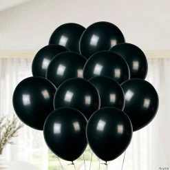 11" Latex Balloons - 24 Pc. -Halloween sale2022 onyx black 11 latex balloons 24 pc 17 112 a02