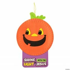 Paper Plate & Foam Christian Pumpkin Craft Kit - Makes 12