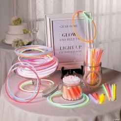 Premium Glow Necklace Assortment - 50 Pc. -Halloween sale2022 premium glow necklace assortment 50 pc 24 8102f a01