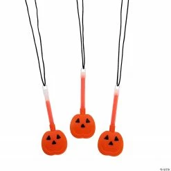 Pumpkin Character Glow Necklaces - 12 Pc. -Halloween sale2022 pumpkin character glow necklaces 12 pc 13981315 a01