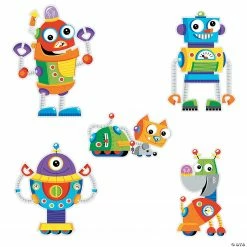 Robot Party Wall Cutouts - 6 Pc.
