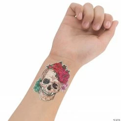 Spooky Floral Temporary Tattoos - 72 Pc. -Halloween sale2022 spooky floral temporary tattoos 72 pc 13776644 a01